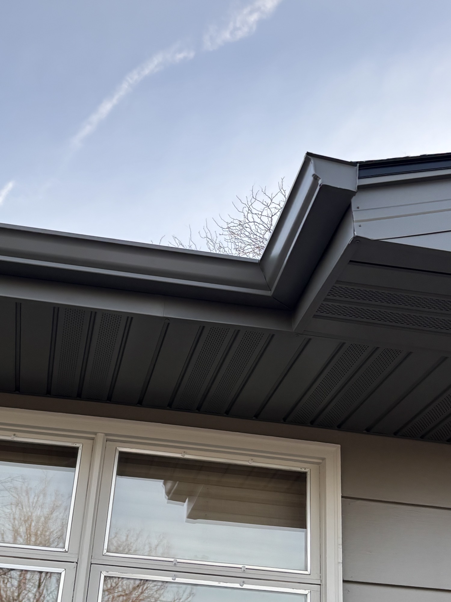 Gutters, vented soffit and fascia detail