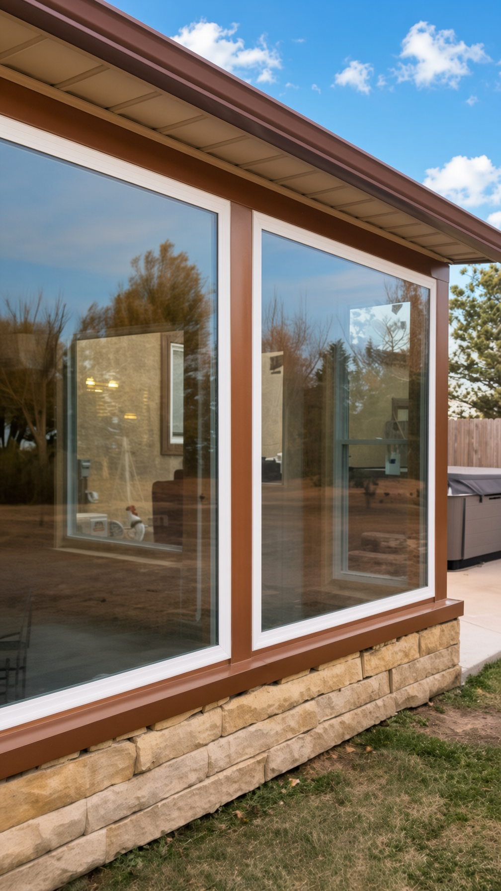 Aluminum window and trim wrapping